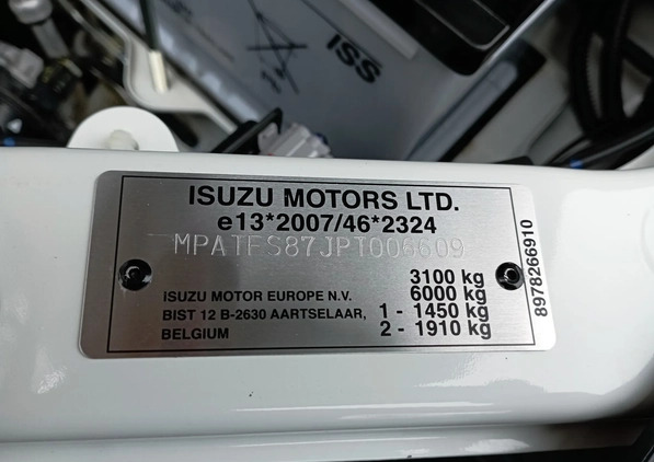 Isuzu D-Max cena 159999 przebieg: 8900, rok produkcji 2023 z Zagórów małe 781